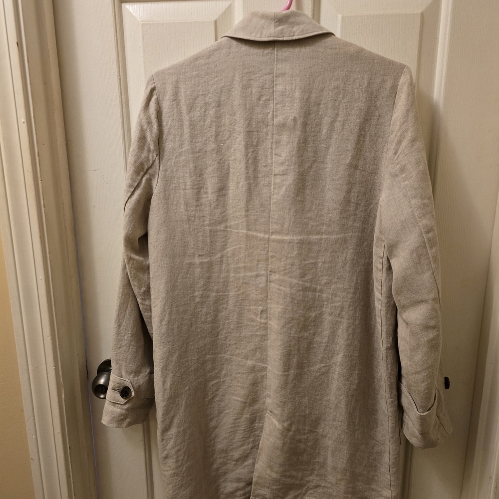 Garnet Hill Casual Linen Women's Jacket - Cream EUC Size XS - Picture 8 of 8